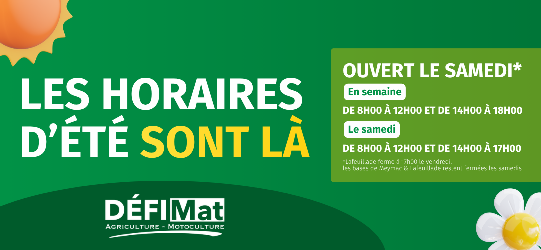 Horaires d'été Défi-Mat -Bandeau site -portable