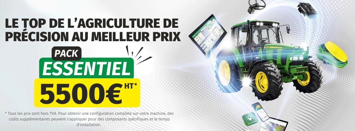 Pack Essentiel agriculture de précision à 5500€ HT - matériels antenne, console G5 et guidage - Défi-Mat - John Deere