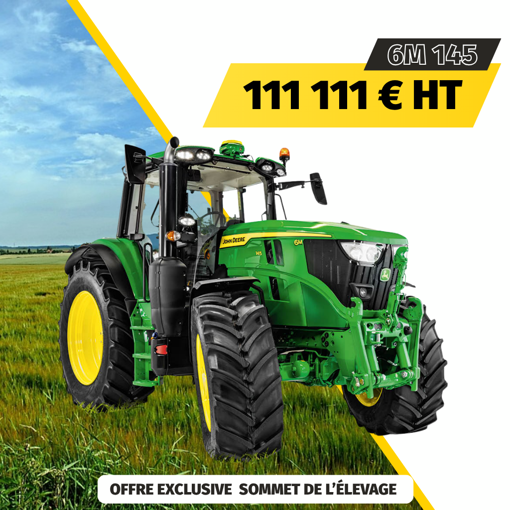 Offre exceptionnelle John Deere 6M145 - Sommet de l'élevage Défi-Mat