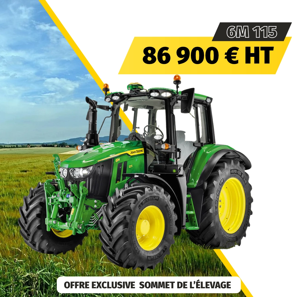 Offre exceptionnelle John Deere 6M115 - Sommet de l'élevage Défi-Mat