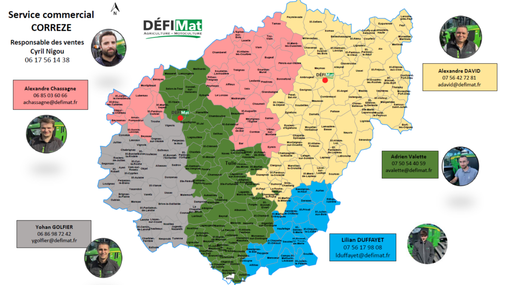 Carte vendeur Défi-Mat secteur Corrèze