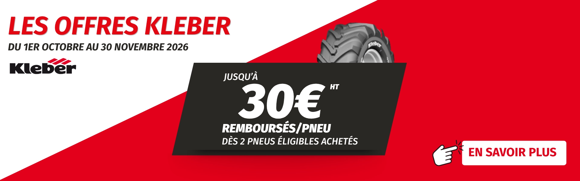 Offres Kleber disponible chez Défi-Mat